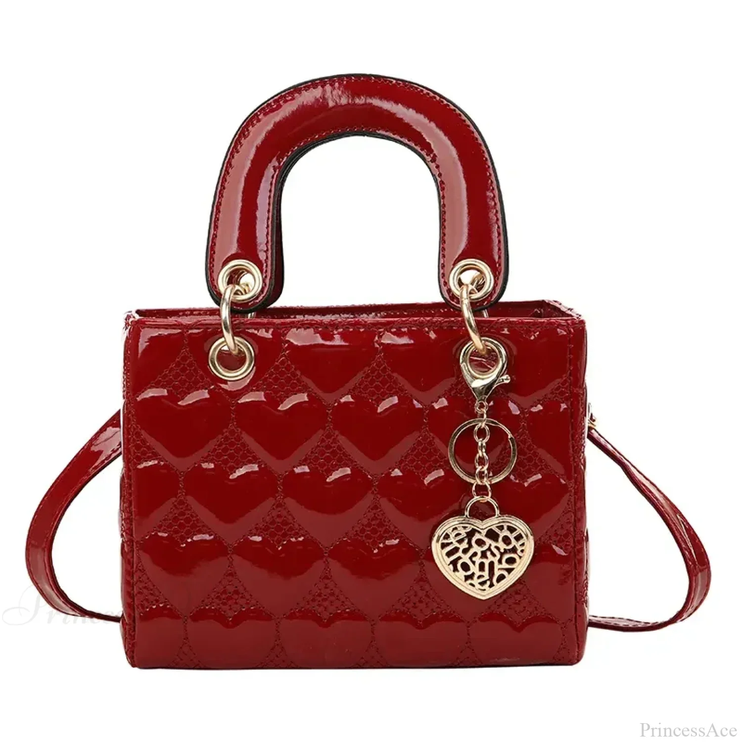 Luxury Quilted Square Handle Crossbody Handbag - Image 7