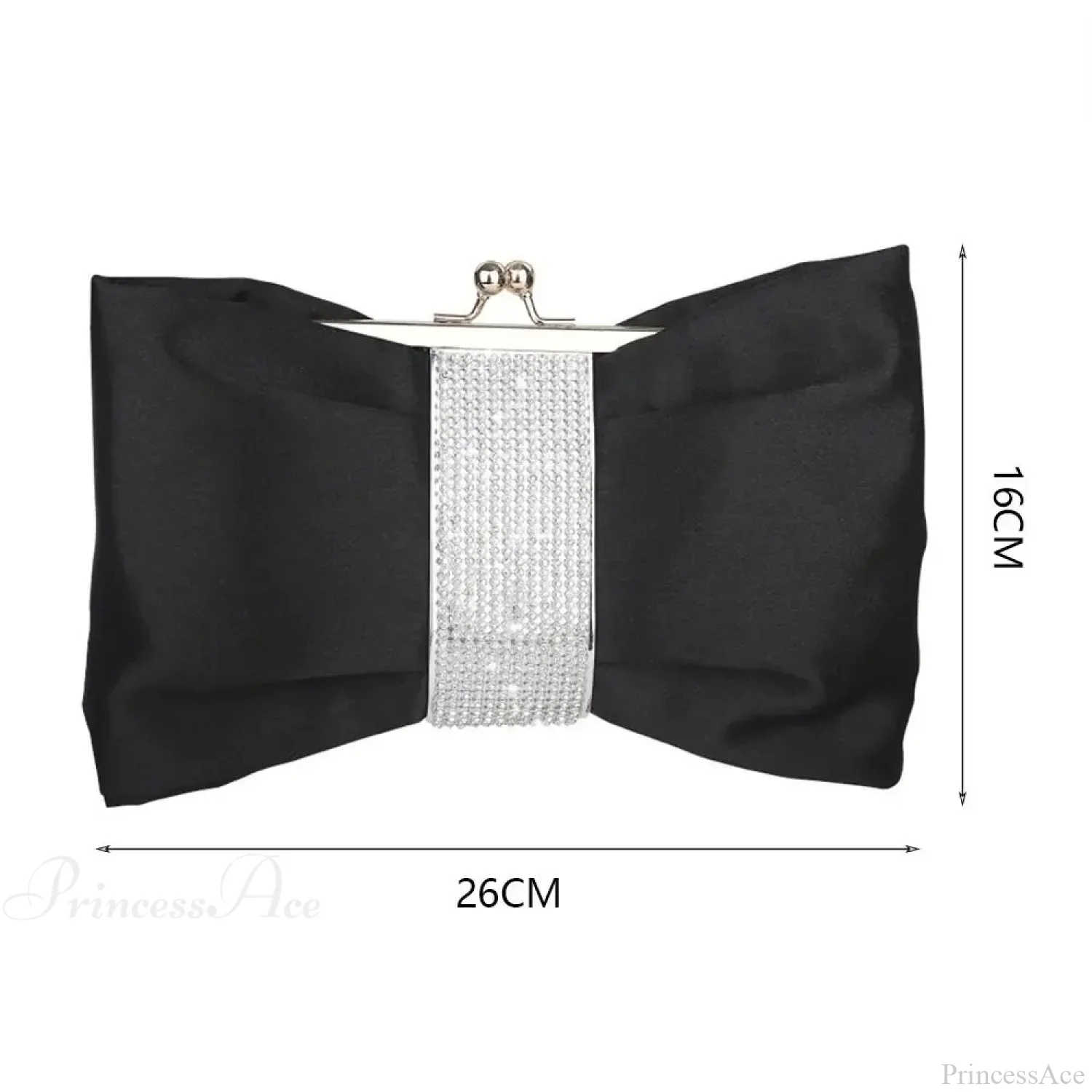 Luxury Rhinestone Bow Evening Clutch Bag - Image 6