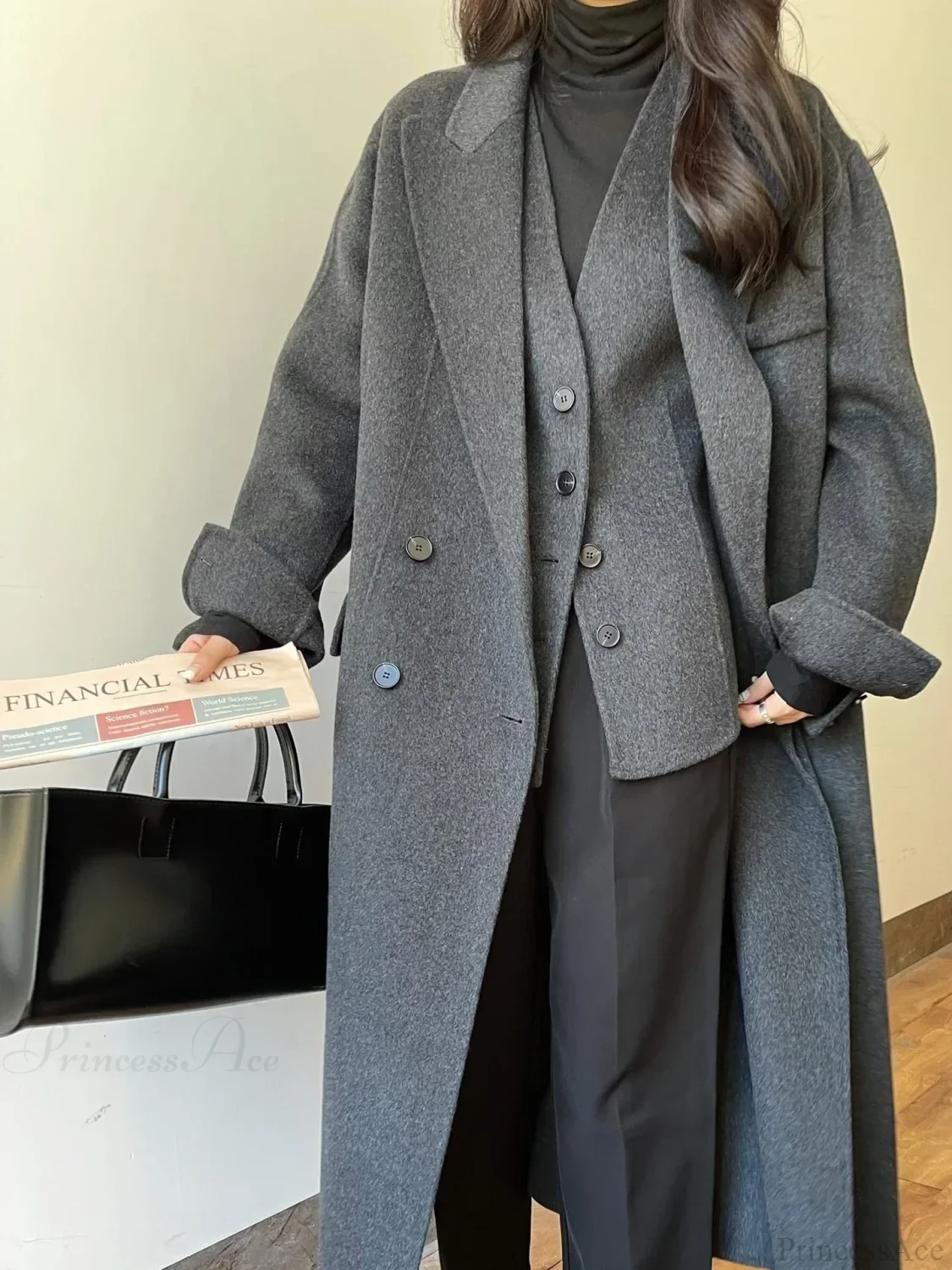 Luxury Wool Cashmere Double-Sided Overcoat - Image 7