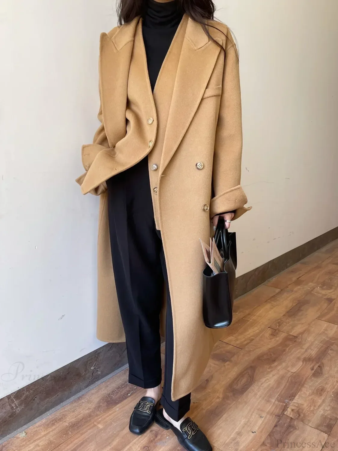 Luxury Wool Cashmere Double-Sided Overcoat - Image 9