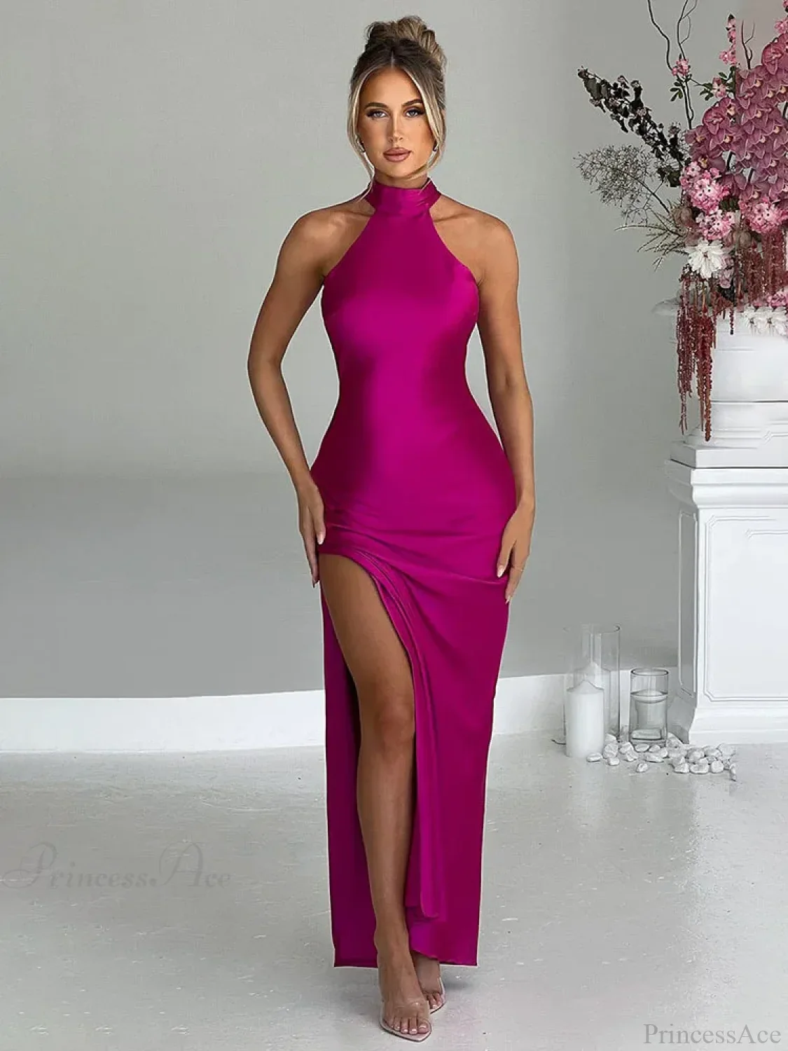 Maxi Long Vacation Dress Women Halter - Image 3