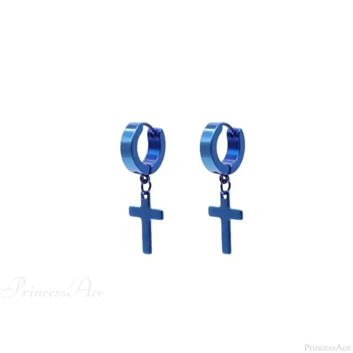 Men Rebellious Cross Stars Stainless Steel Earring - Image 11