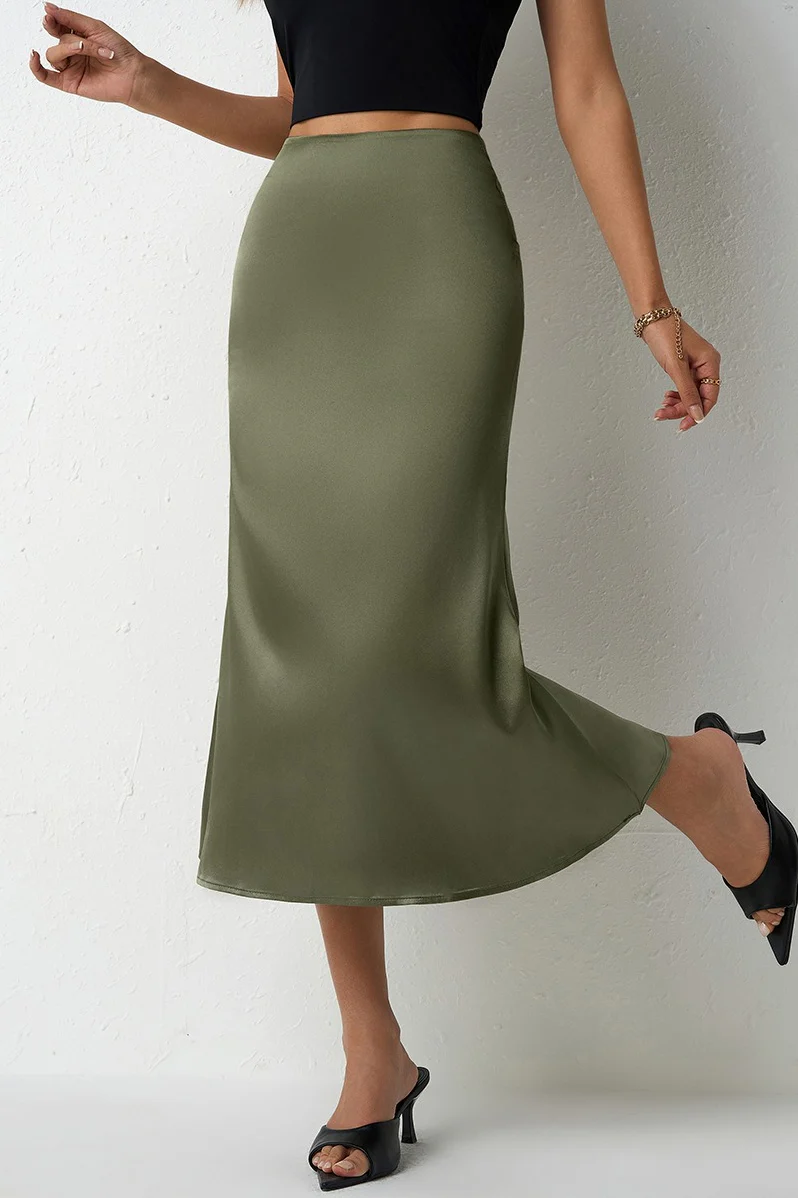 Mermaid Tail Satin Skirt - Image 10