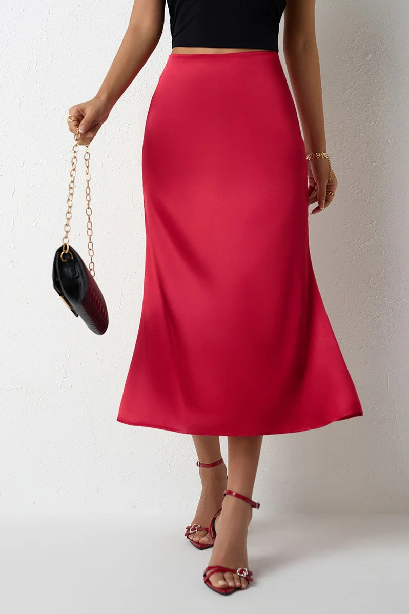 Mermaid Tail Satin Skirt - Image 3