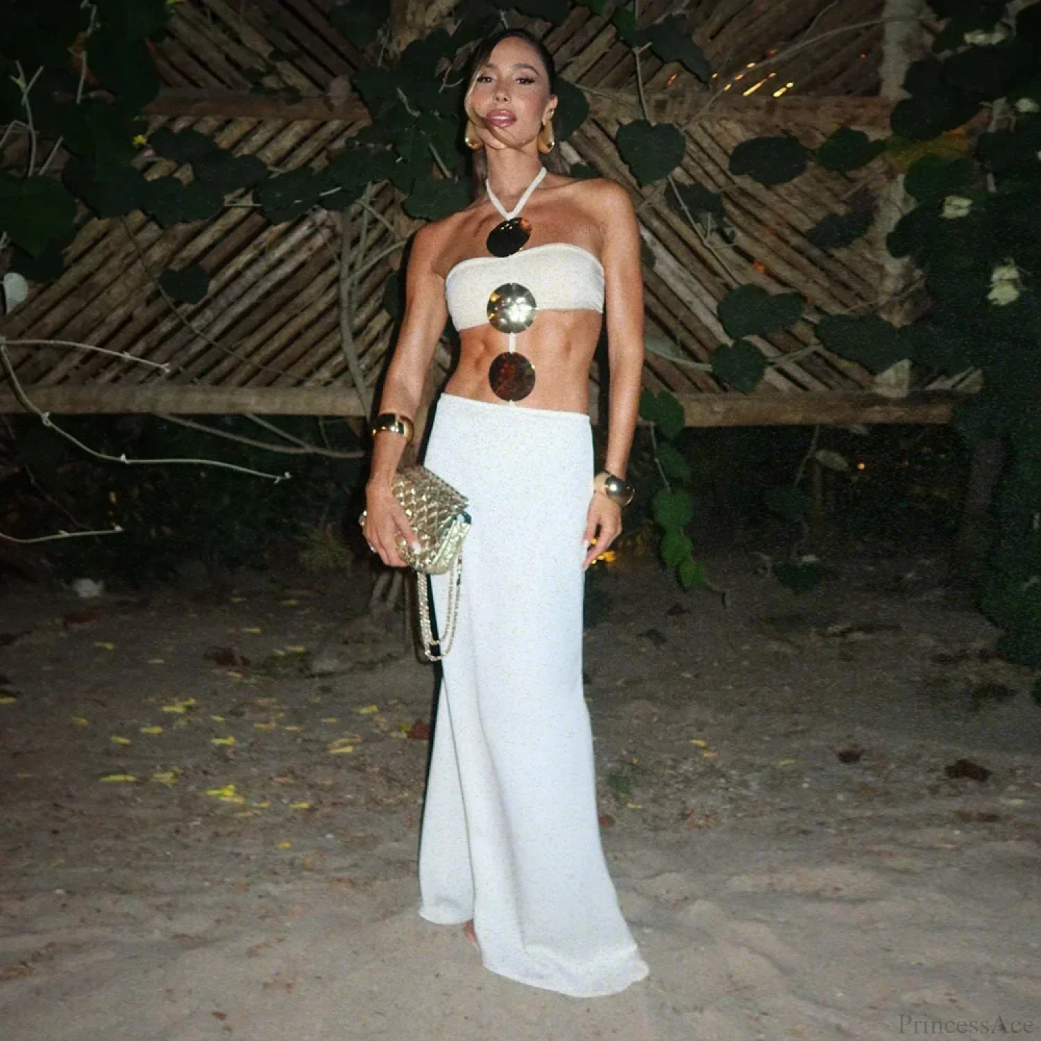 Mesh Dress White Two Piece Bikini Set - Image 2
