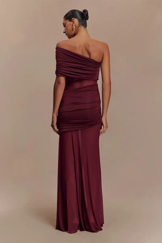 Mesh Panel Strapless Sheer Bodycon Party Dress - Image 6