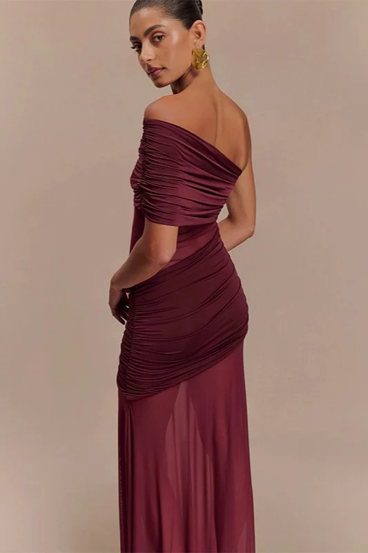 Mesh Panel Strapless Sheer Bodycon Party Dress - Image 8