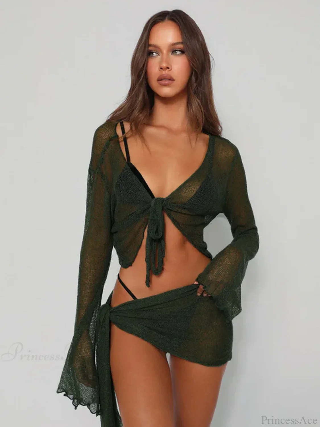 Mesh Two-Piece Party Mini Dress - Image 2
