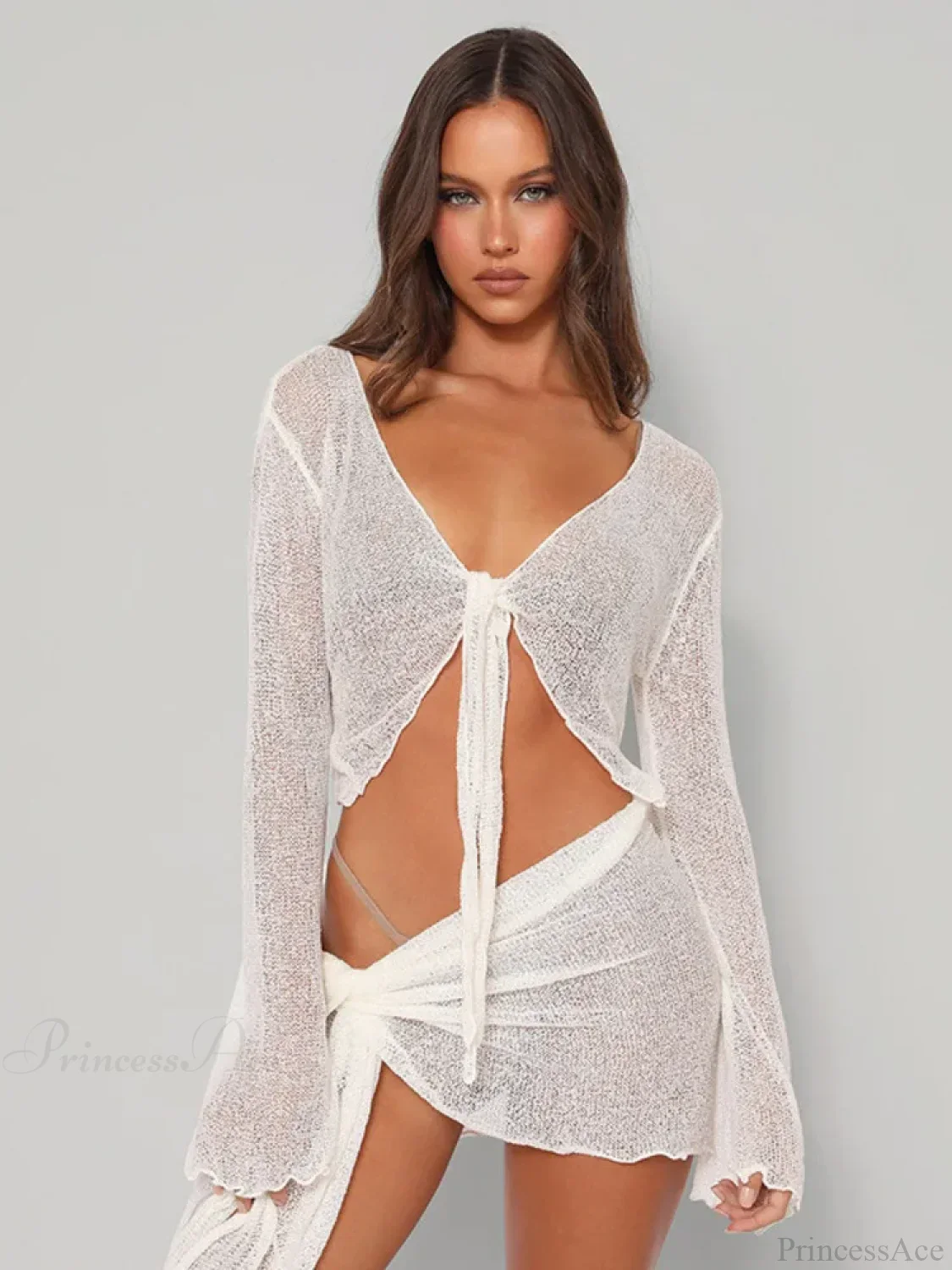 Mesh Two-Piece Party Mini Dress - Image 3