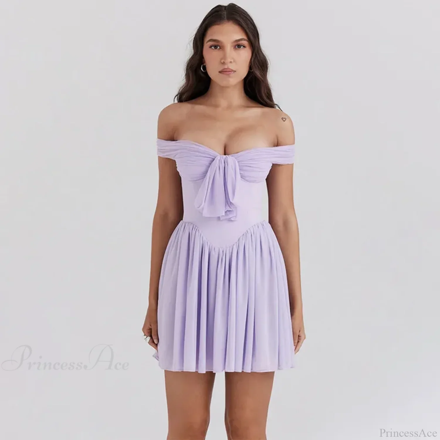 Mesh Waist Wrap A-line Vacation Dress - Image 3