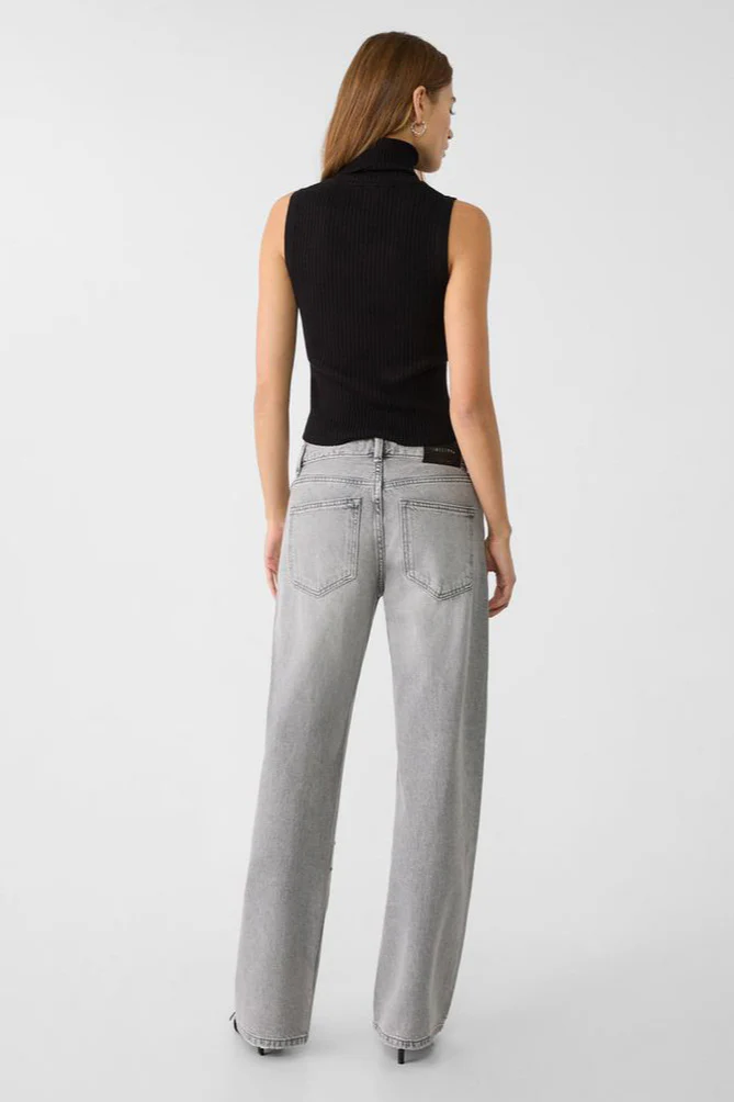 Metal Accent Trendy Wide Leg Jean - Image 4