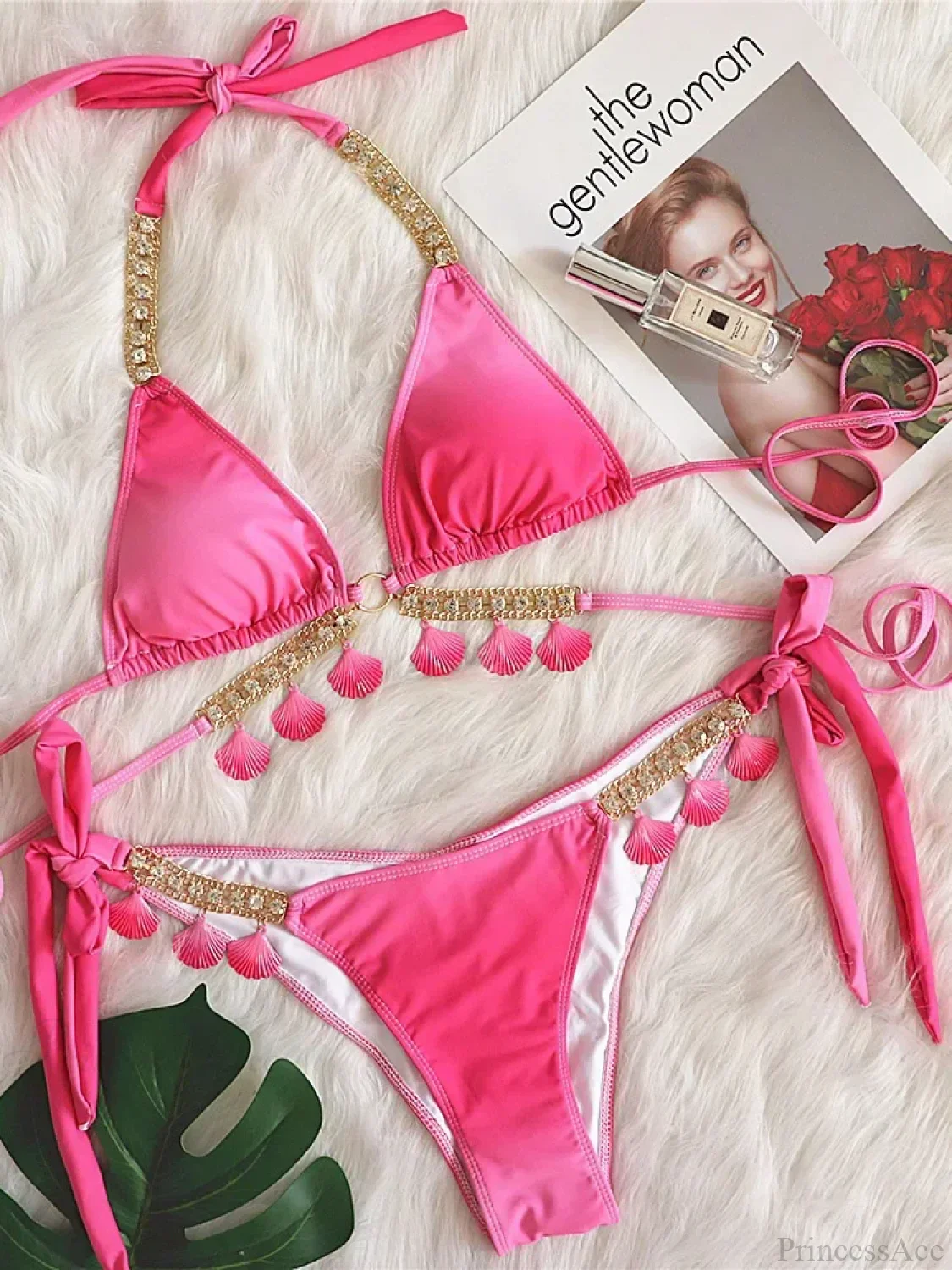 Metal Chains Wrap Around Bikini Set - Image 7
