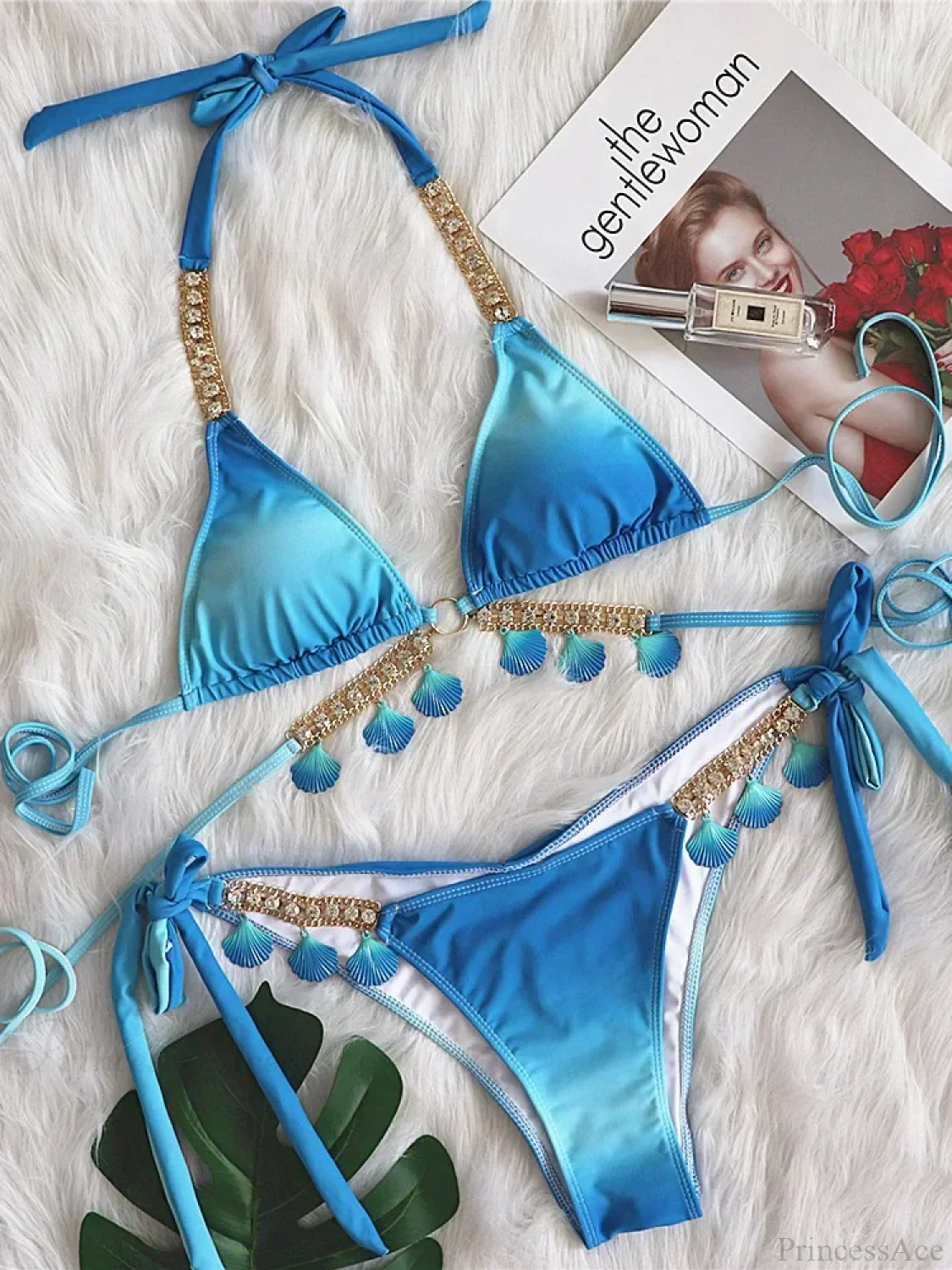 Metal Chains Wrap Around Bikini Set - Image 8