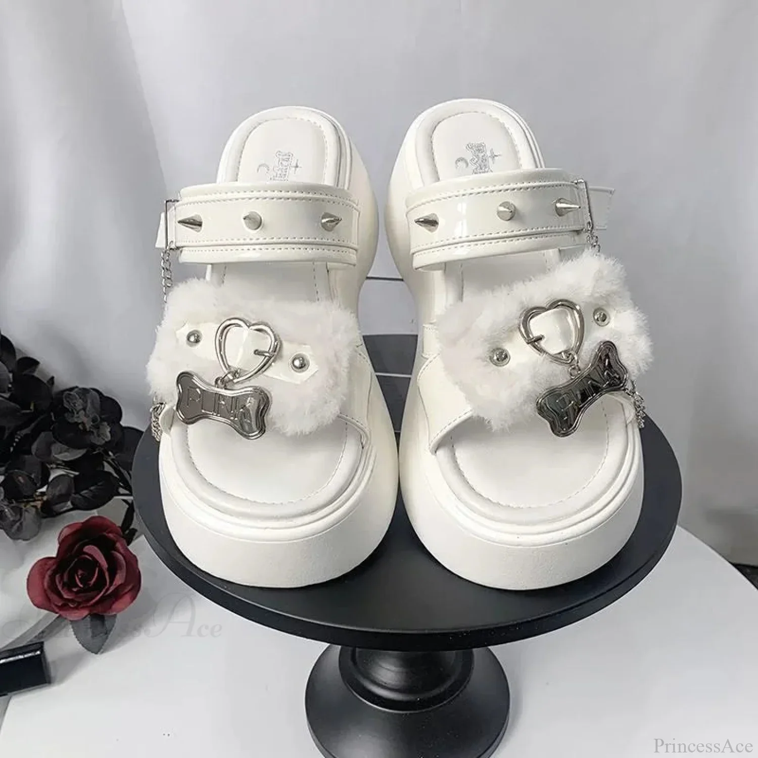 Metal Rivet Platform Gothic Sandal - Image 3
