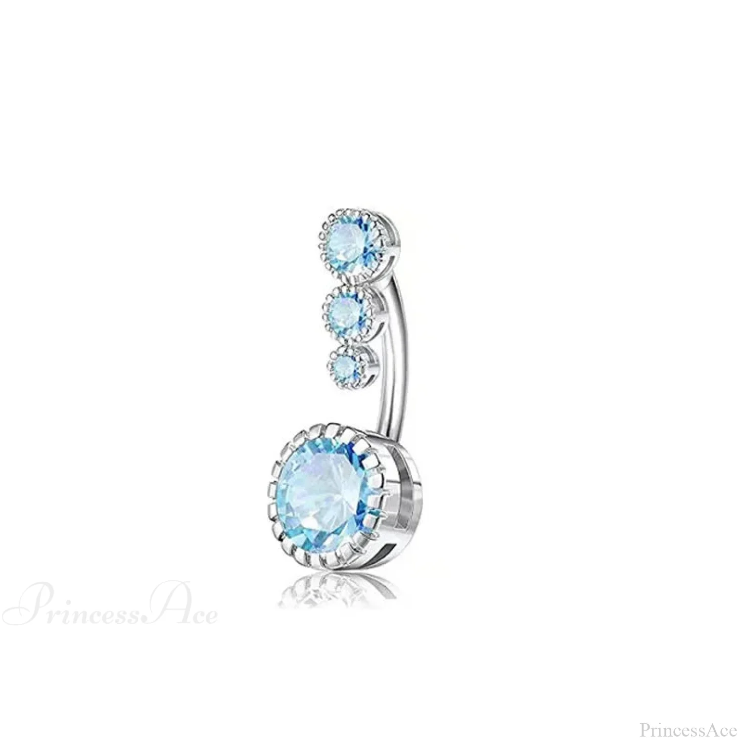 Metallic Crystal Circular Gothic Navel Ring - Image 8