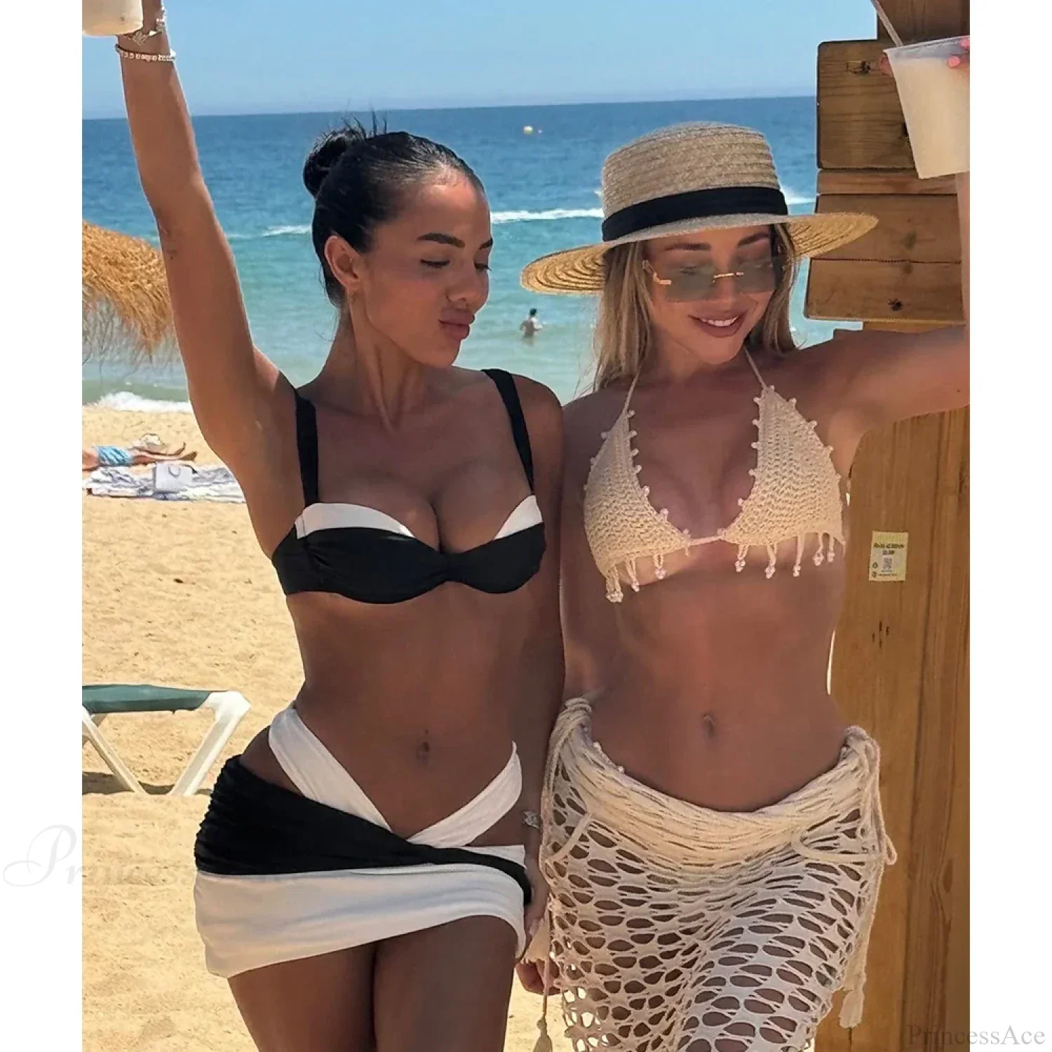 Micro Thong Beach Three Piece Swimsuit - Image 4