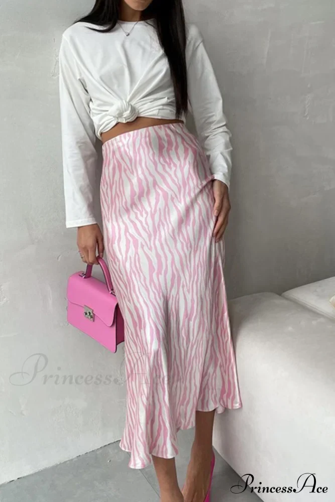 Midi Fishtail Zebra Skirt - Image 6
