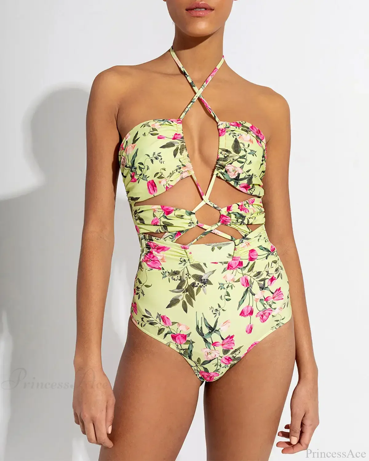 Milky White Cut-out Elegant Body Fit One Piece - Image 4