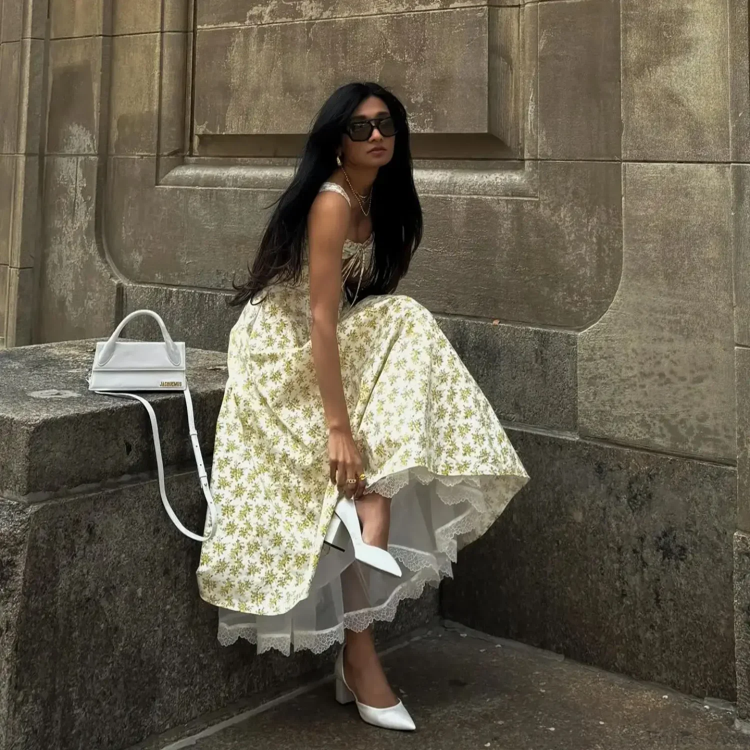Elegant Floral Print Summer Midi Dress - Image 4