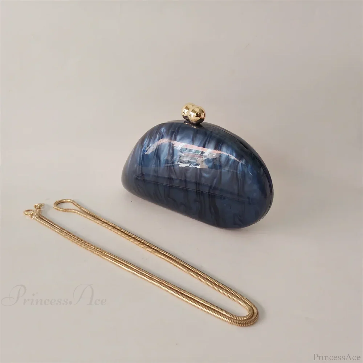 Mini Blue Light Pink Acrylic Box Evening Clutch Bag - Image 7