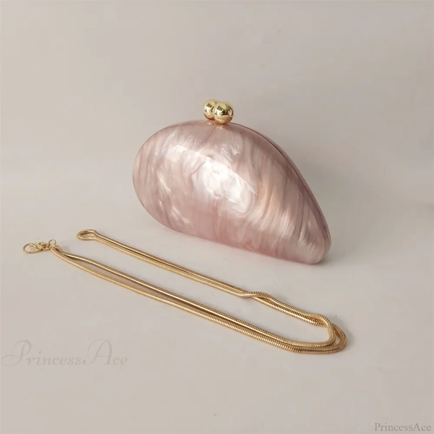 Mini Blue Light Pink Acrylic Box Evening Clutch Bag - Image 8