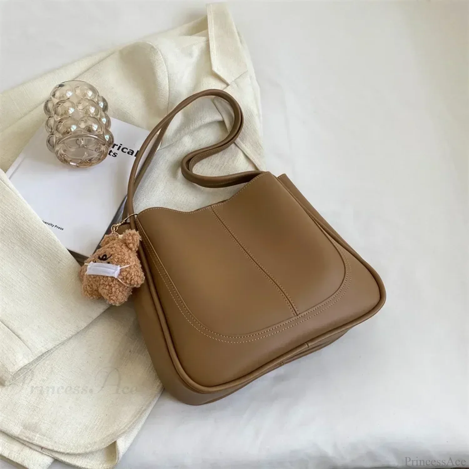 Minimalist PU Leather Shoulder Bag - Image 8