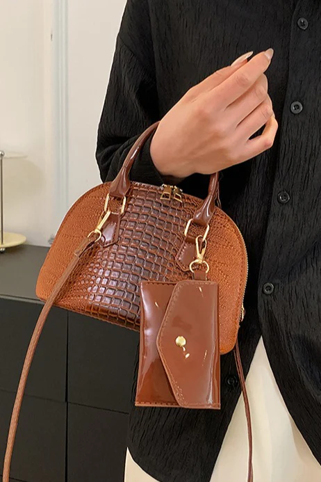 Minimalist PU Shell Small Crossbody Bag - Image 5
