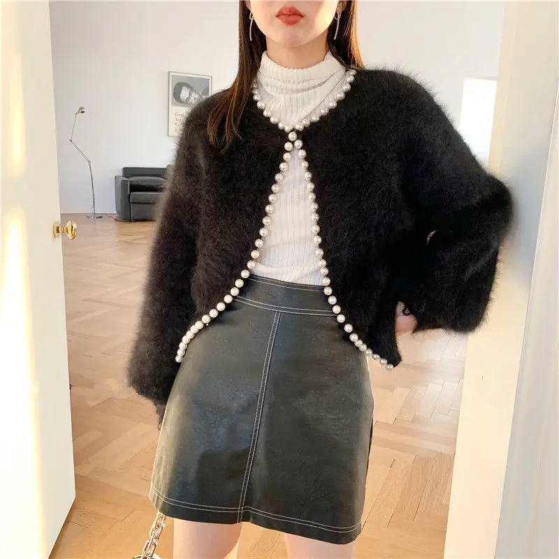 Mink Fleece Lantern Sleeve Cardigan - Image 6