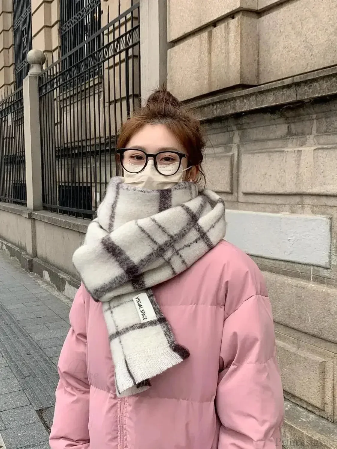 Mohair Winter Scarf - Solid Color, Thickened Wool, Fringed - Image 30