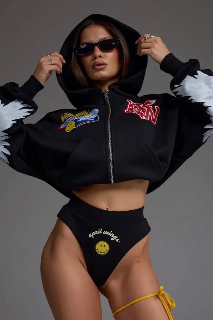 Motorcycle Graphic Zip Up Hoodie - Image 4
