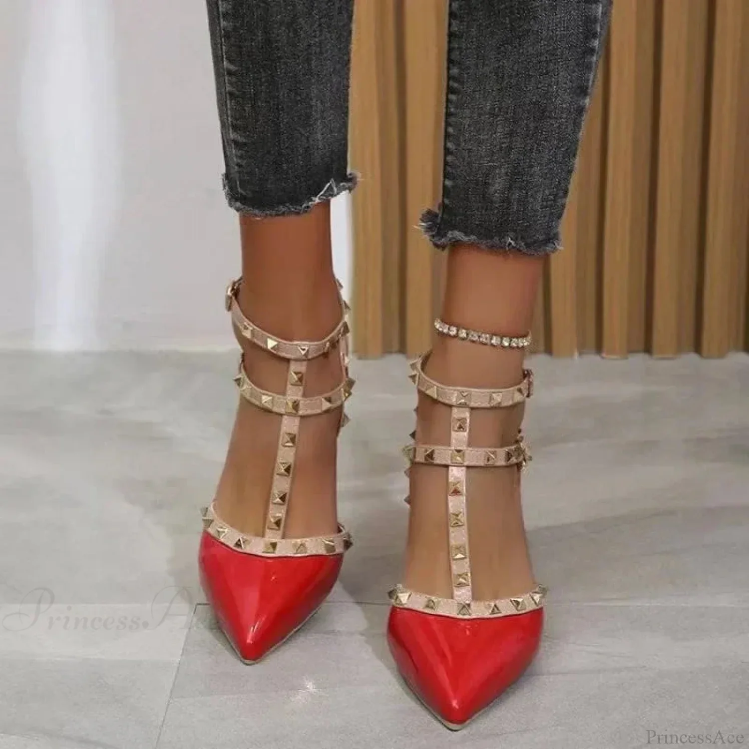 Mules Fasten Gothic Pointed Toe Tall Heel - Image 3