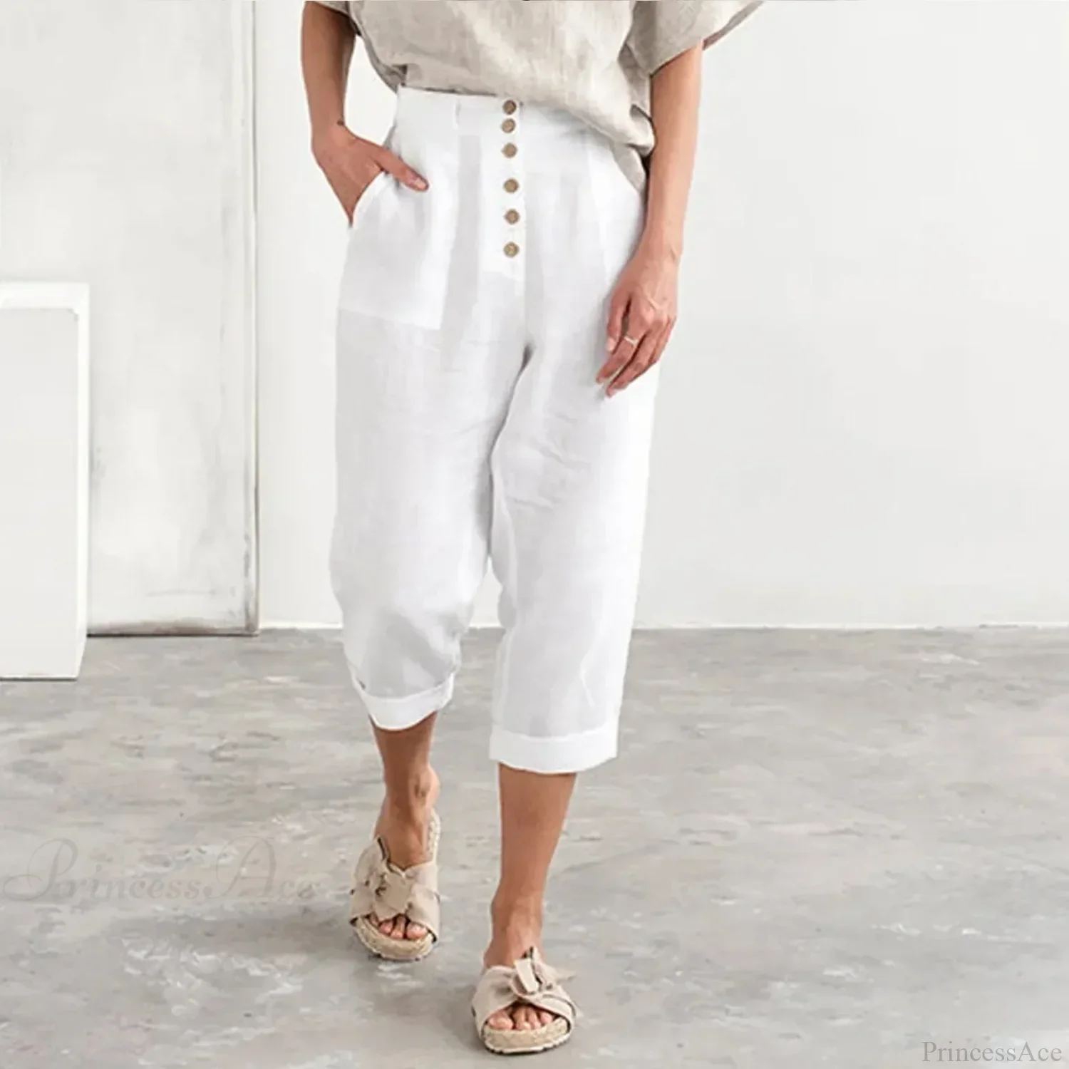 Multi Buckle Wide Leg Cargo Pants