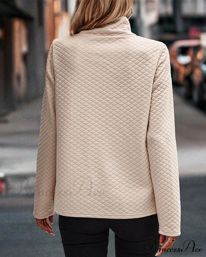 neck sweatshirt High solid in color - Image 4