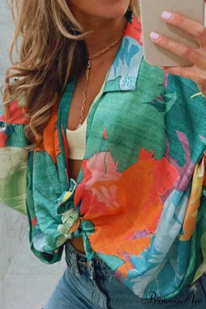 Neckline Blouses 4 in Patchwork Colors - Image 8