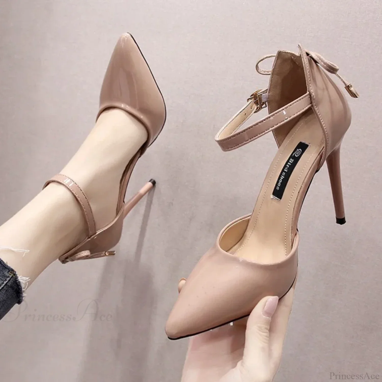 New Pumps Shoes PointedFashion Sexy Black Wedding Bridal Ladies Heels High Heel - Image 2