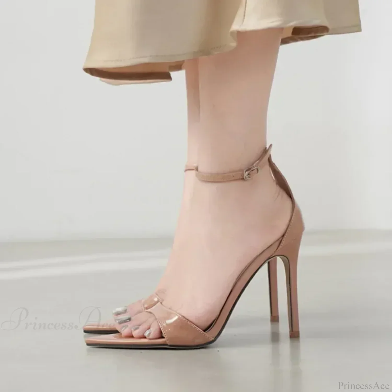 New Sequined Butterfly Decoration Cover Heel Sandals Peep Toe 11CM Thin High HeeledBuckle Strap Party High Heel - Image 4