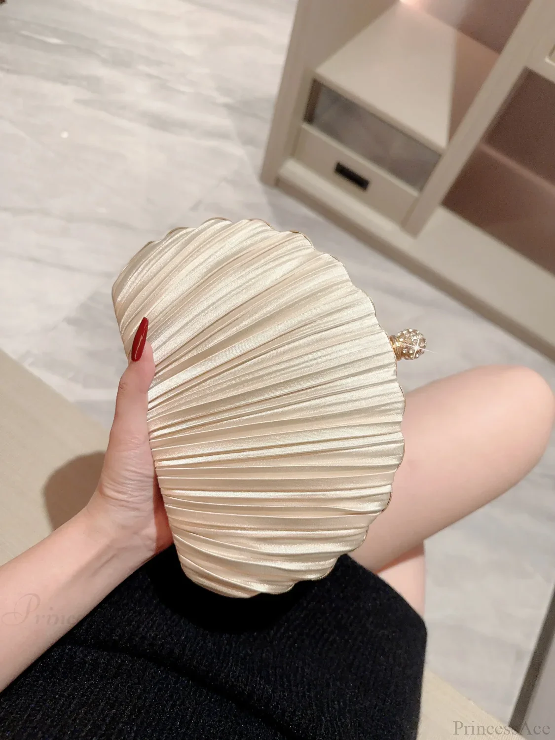 New Shell Evening Bag Diamond Design Clutch Bag - Image 2