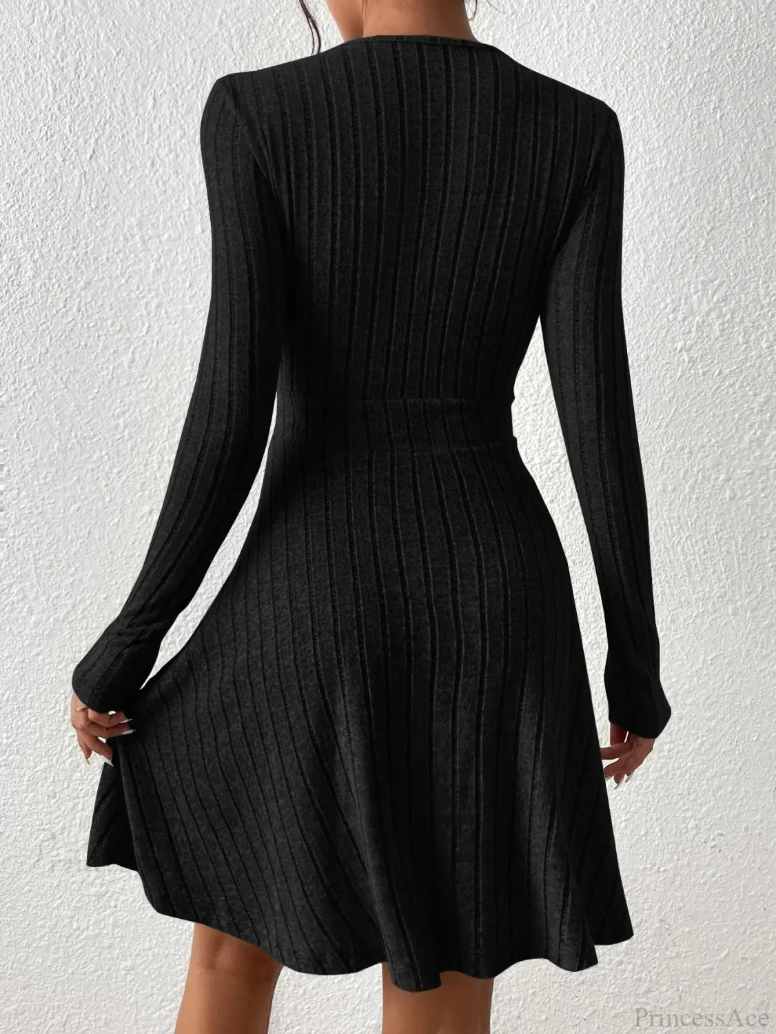 New Slim Sexy Sheath Dress Waist Slimming Short Little Black Dress - Image 2