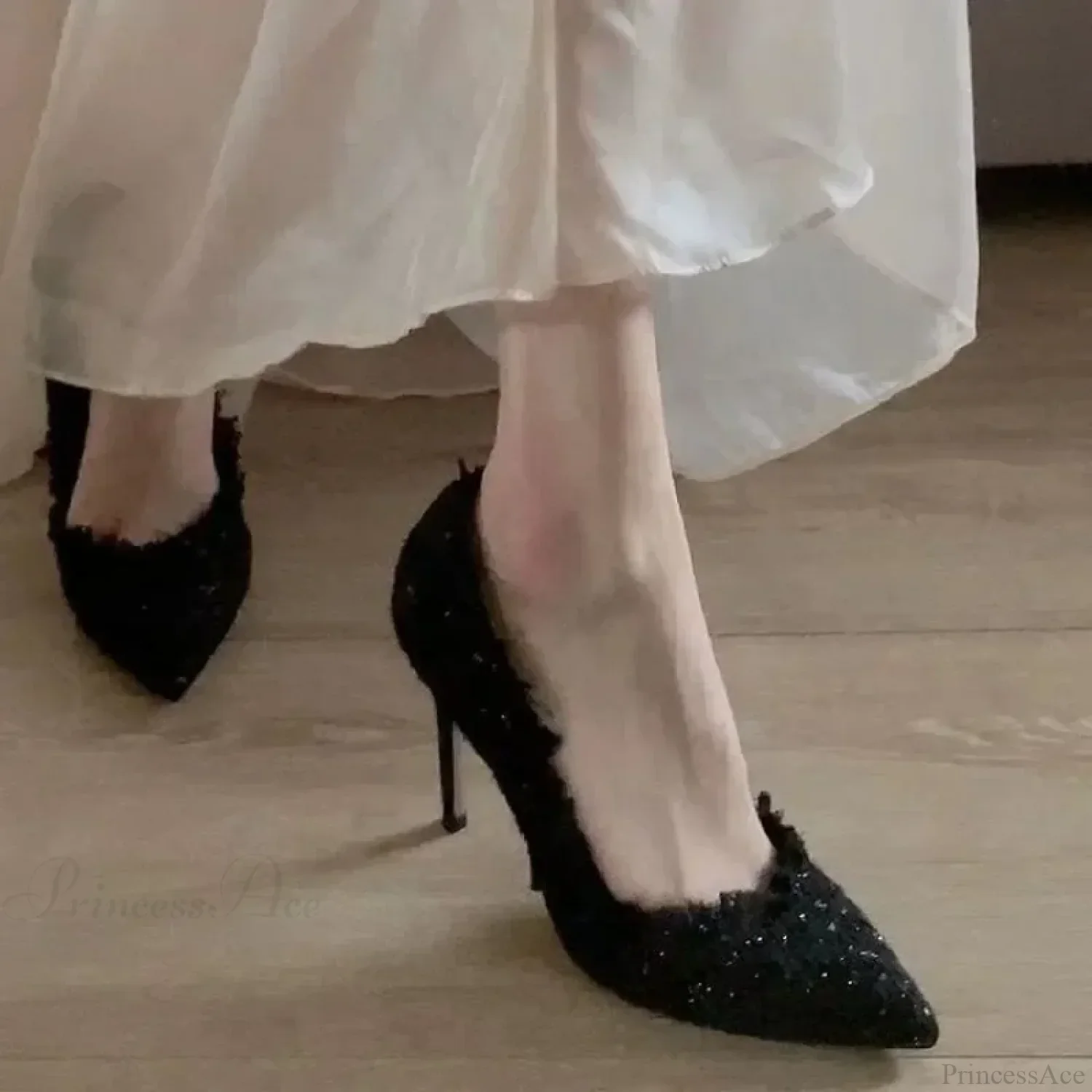 New Solid Color Pointed Toe Elegant Slip-on Stiletto Shoes High Heel - Image 4