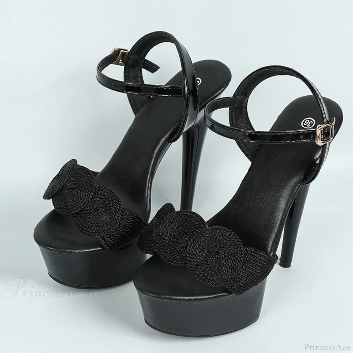 NewFashion Buckle-Strap Red High-Heels Platform Sandals Wedding Prom Open-Toe Stiletto Women High Heel - Image 7