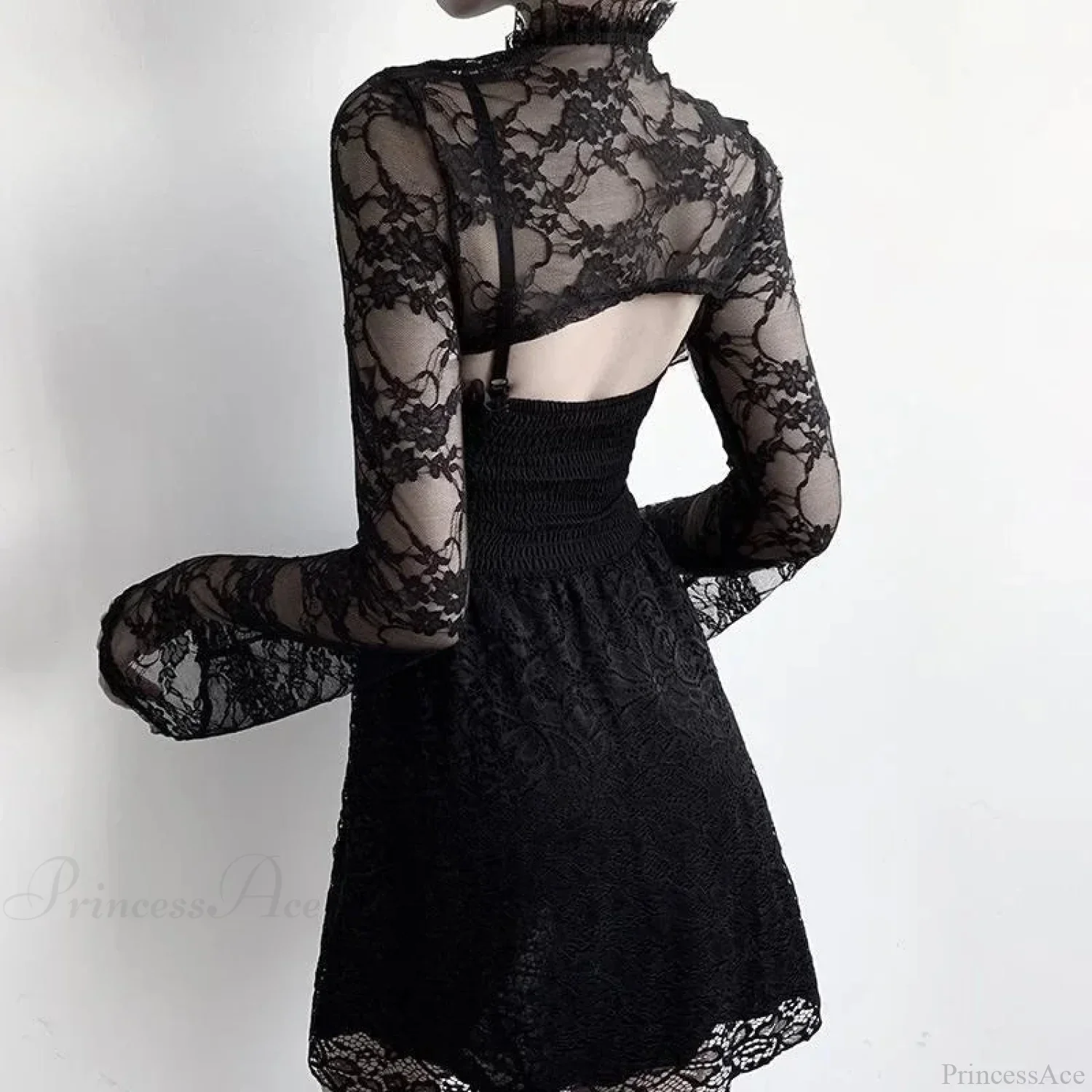 Obscure Gothic Lace Mesh Blouse - Image 4