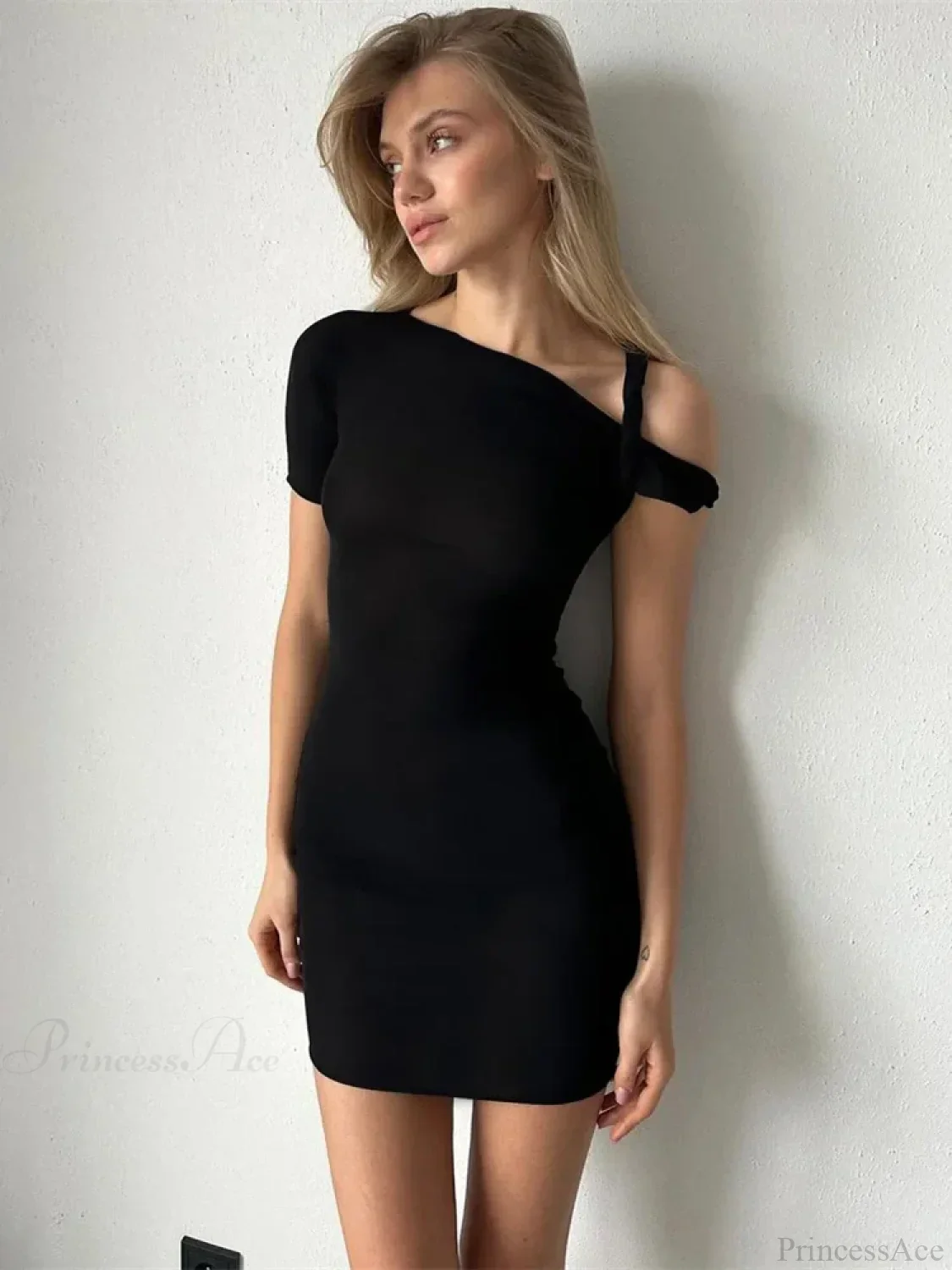 Off-Shoulder Bandage Mini Dress - Image 2