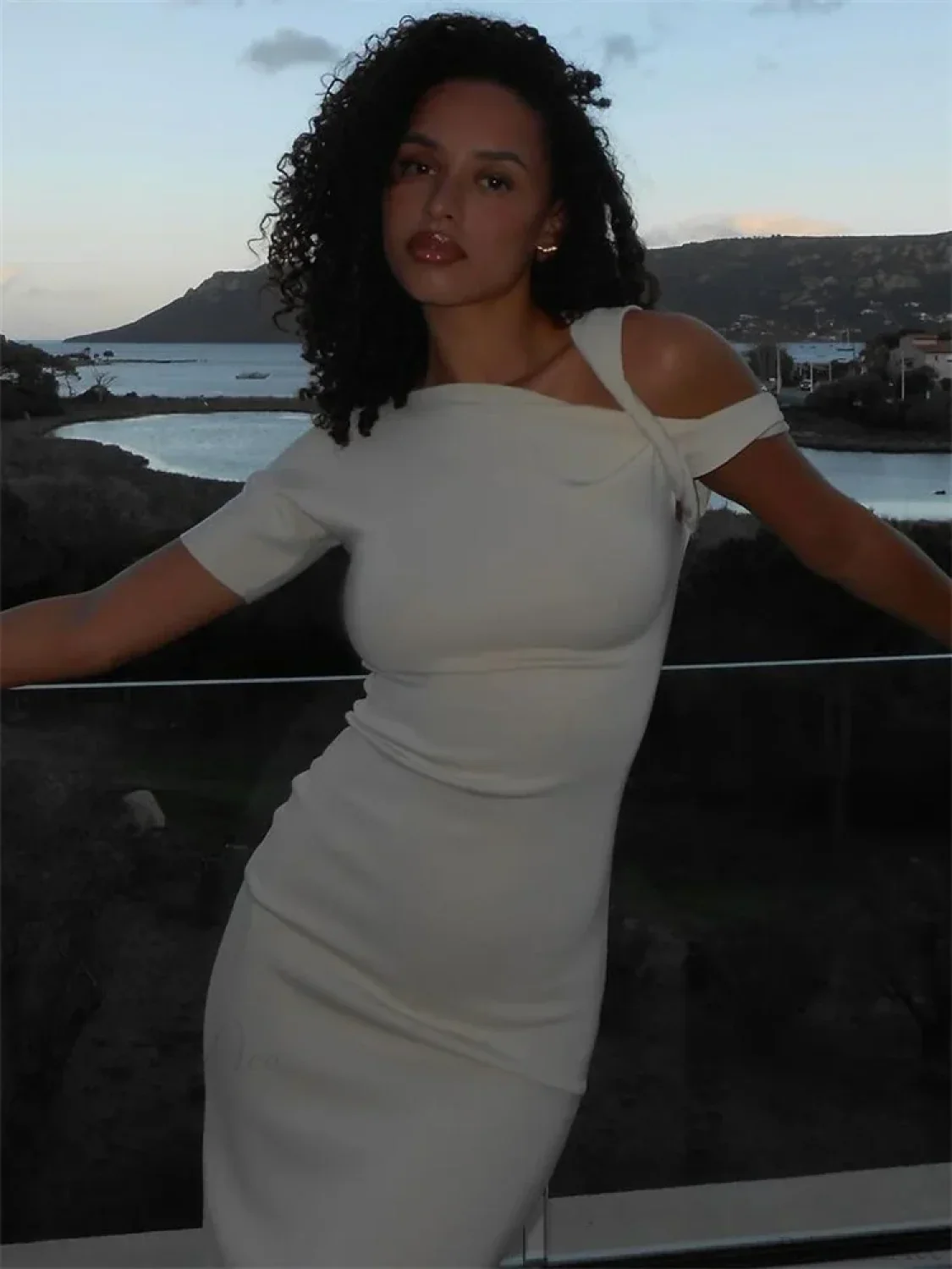Off-Shoulder Bandage Mini Dress - Image 3