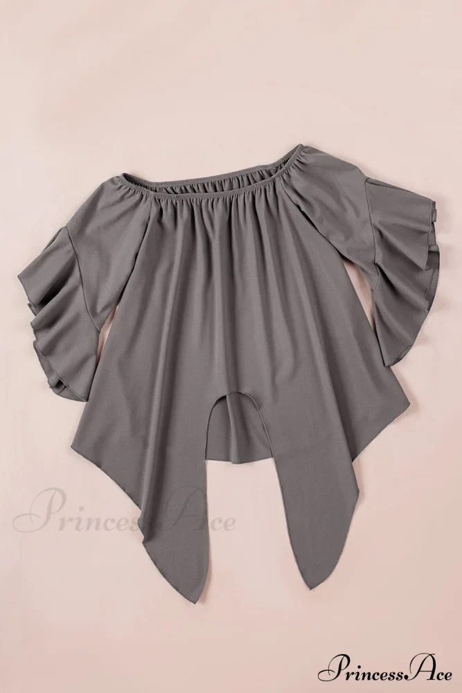 Off-Shoulder Blouse Tie with Hem - Image 10