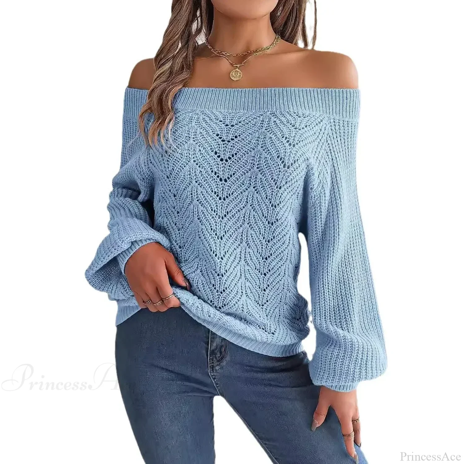 Off - Shoulder Elegant Spring Sweater - Image 5