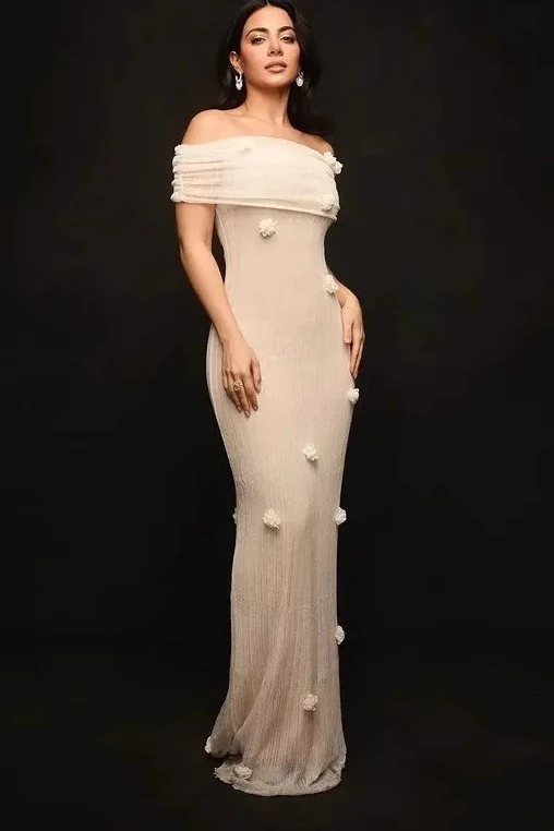 Off Shoulder Floral Maxi Dress - Image 3