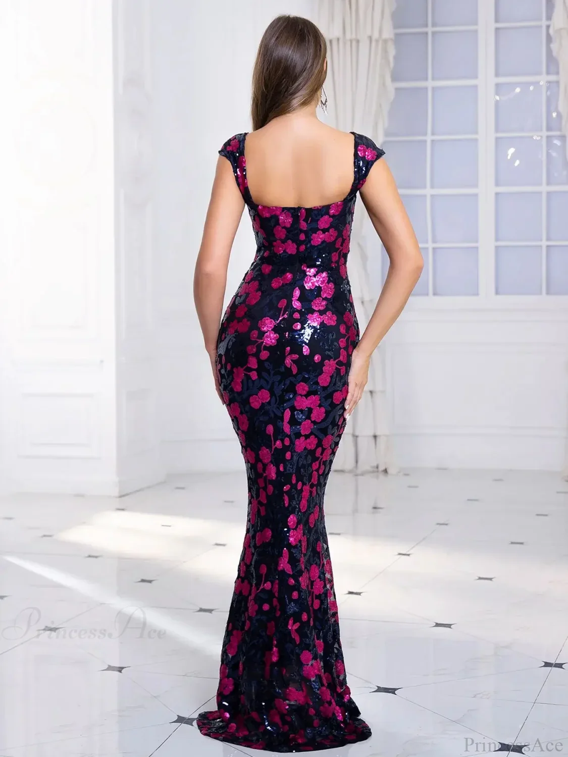Off-Shoulder Sequin Party Dress - Image 2