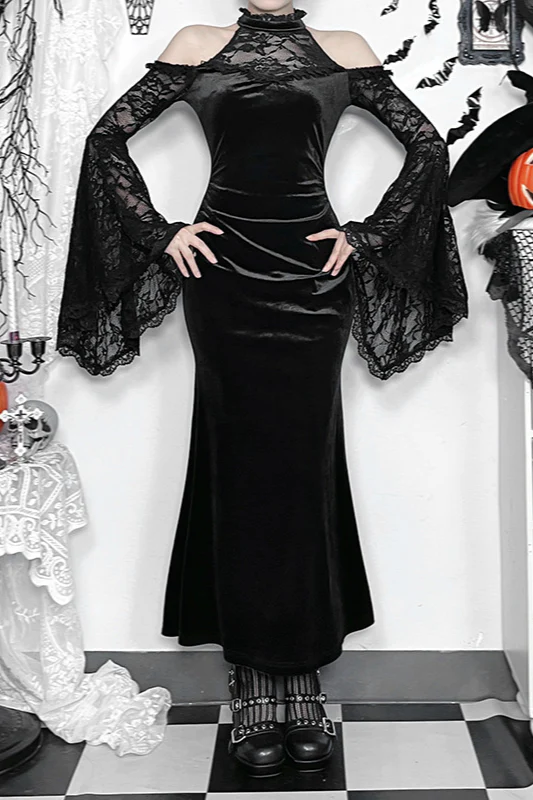Off Shoulder Witch Gothic Dress - Image 2