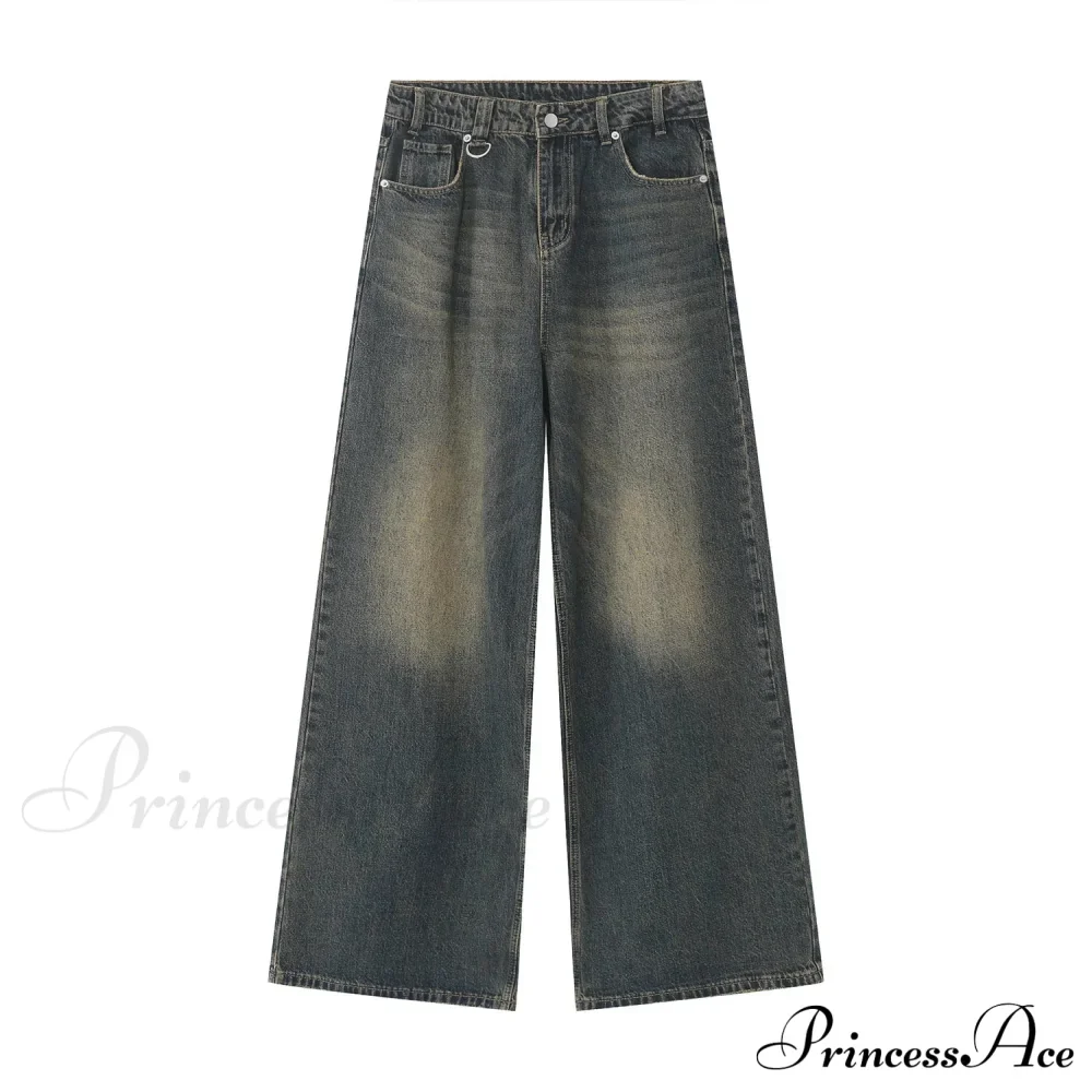 Old Male Pants Summer Blue Washed Denim Casual Menwear Wide Leg Trousers 2024 New Fashion Jeans - Image 8