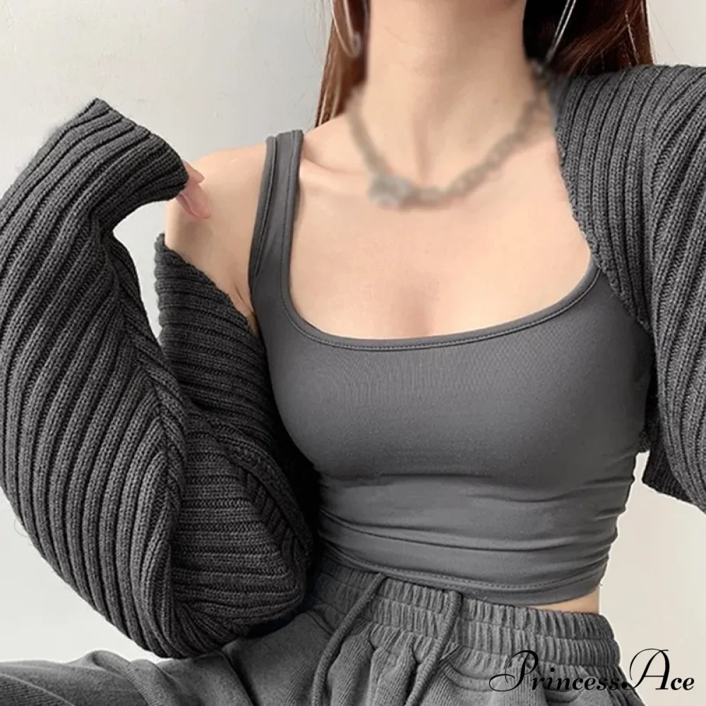 Open Front Solid Color Cropped Casual Bolero Shrug Cardigan - Image 4